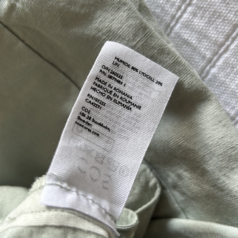 COS Mint Green Linen Trousers - Picture 6 of 13